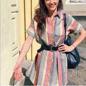 Madewell Striped Shirt Dress